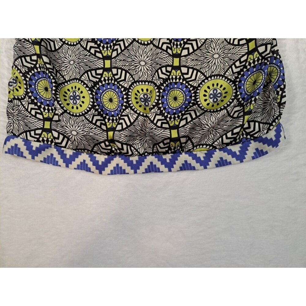 Atina Cristina Women Top Small sleeveless multicolor Poly V-Neck Blue Green - Picture 9 of 9